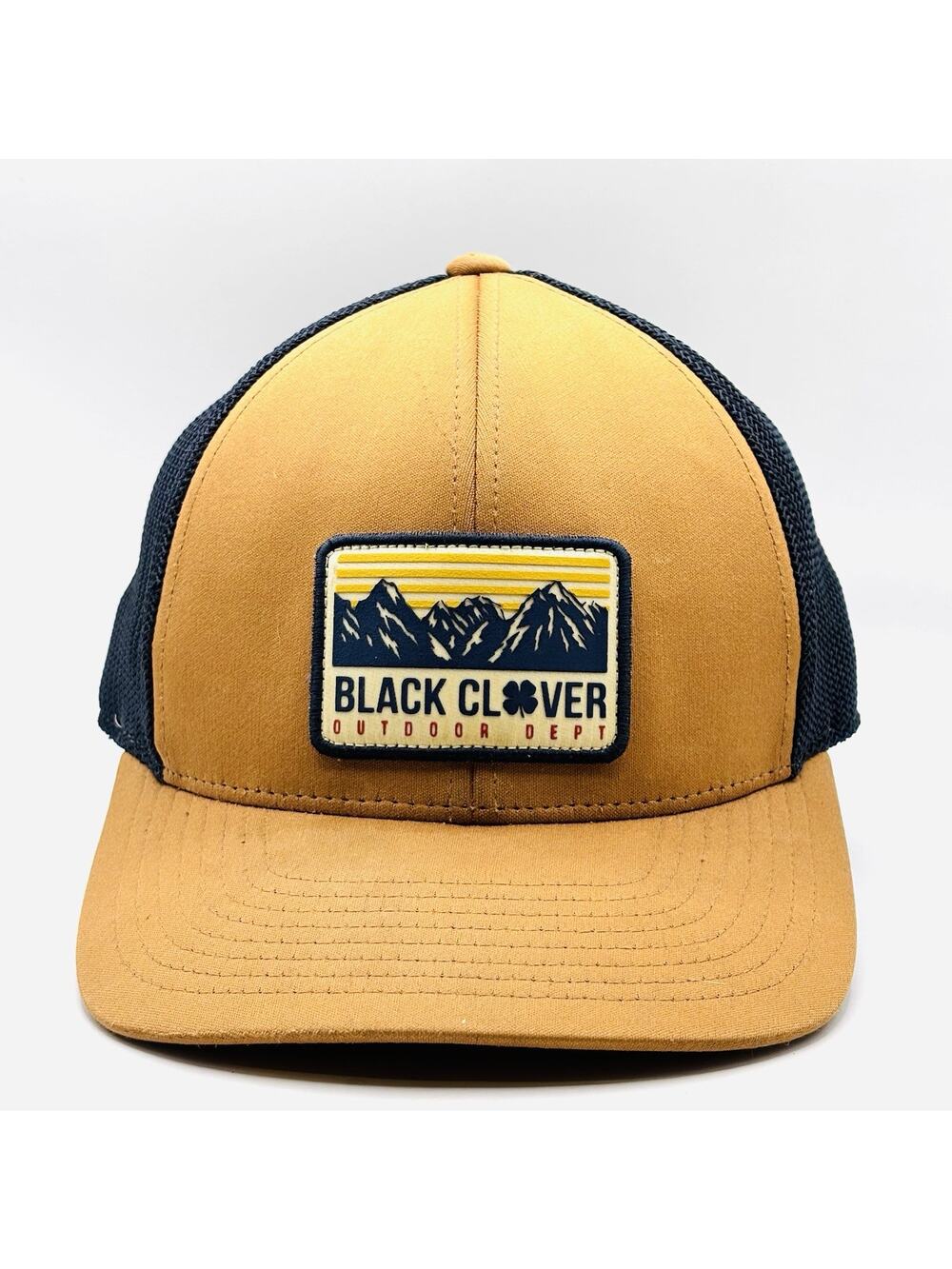 Black Clover Live Lucky Hat Flexfit 110 Snapback Brown Black Trucker Cap